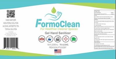 16 Oz (Formoclean Gel Hand Sanitizer Label   16oz)
